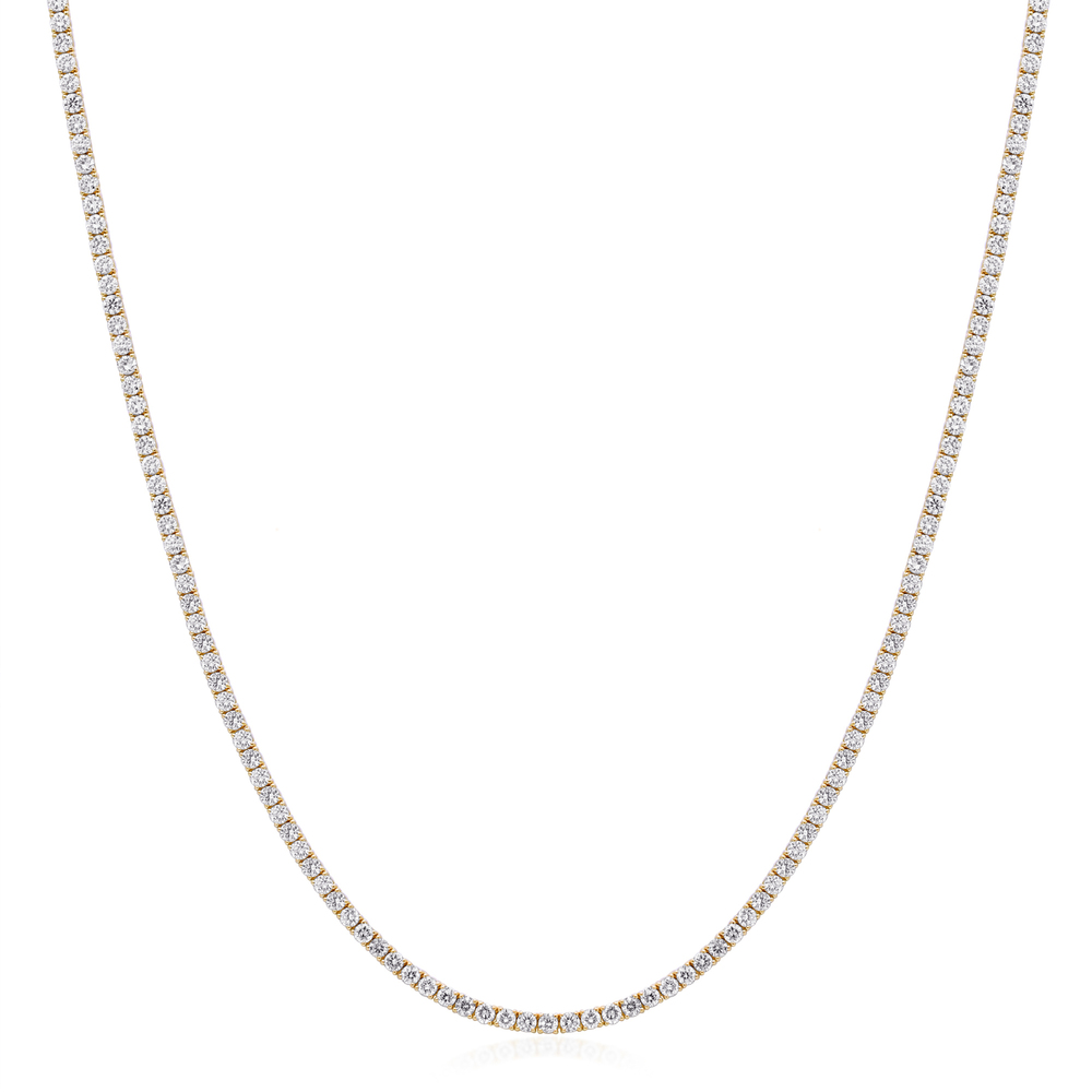 9.36 ctw Yellow Gold Lab-Grown Diamond Necklace